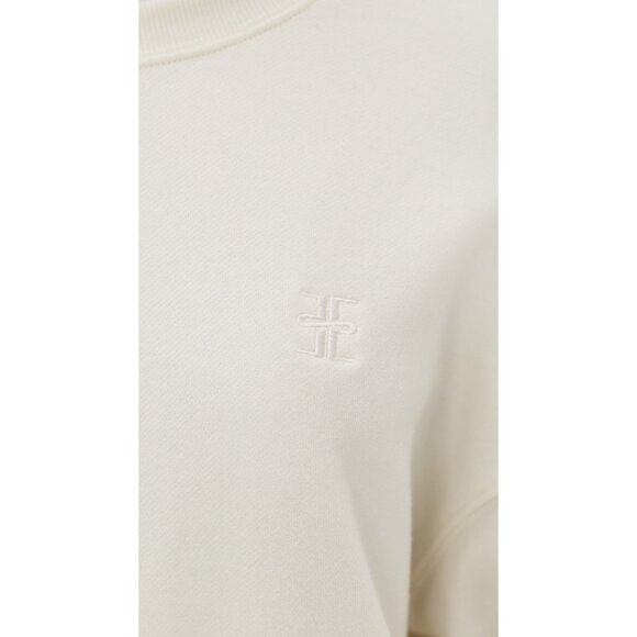 Eterne Oversized Crewneck Sweatshirt in Cream Large New Womens Pullover - Picture 10 of 16